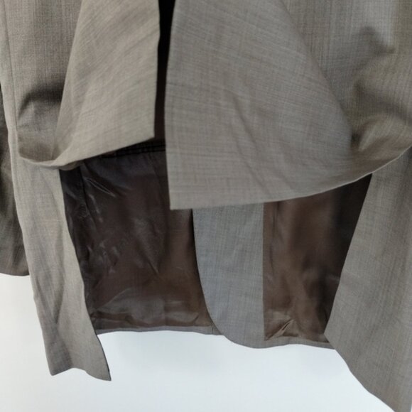 Ermenegildo Zegna Saks Fifth Ave Mens Blazer 42L Beige Wool Silk Blend Office - Picture 9 of 10